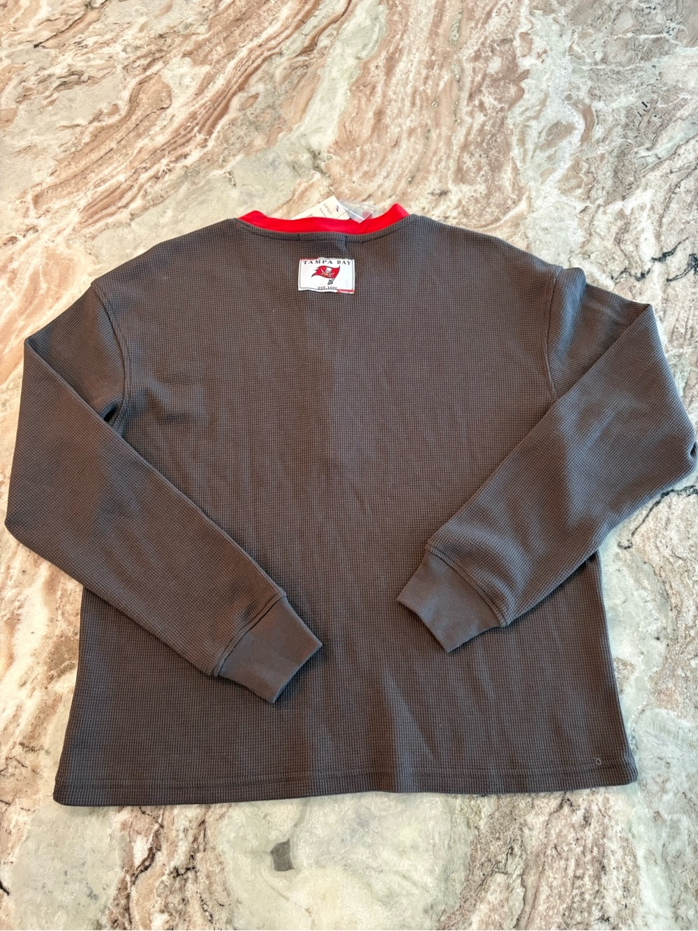 Tampa Bay Buccaneers Womens Long Sleeve Henley Waffle Thermal Long Sleeve Large - Picture 6 of 8